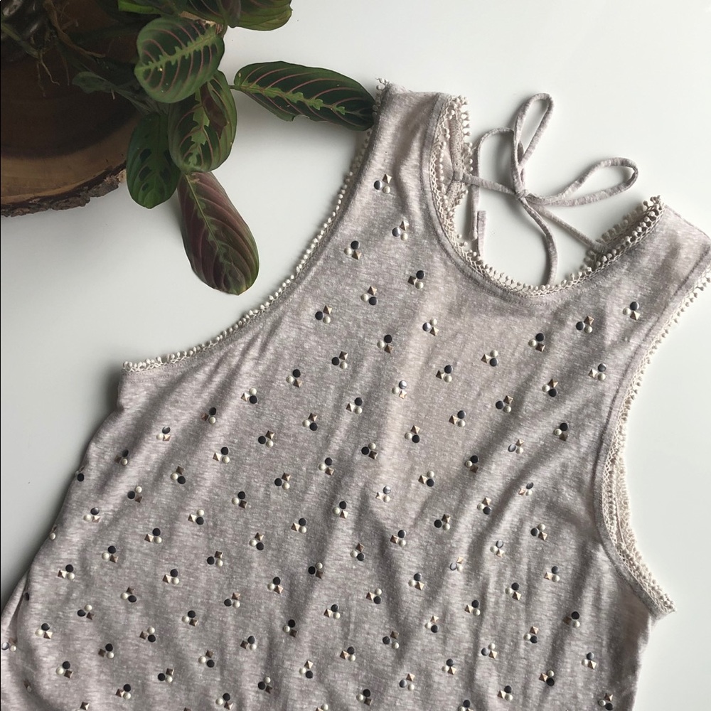 Victoria’s Secret Embellished Crochet Tie Back Top